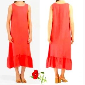 Terzo Millennio Ladies Size Large Red Linen Dress